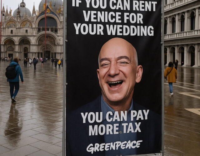 Guerilla-Marketing par excellence: Greenpeace crasht Jeff Bezos’ Hochzeit – Was Werbeagenturen daraus lernen können