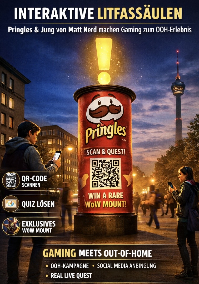 Interaktive Litfaßsäulen: Wie Pringles Gaming zum OOH-Erlebnis macht: wsk werbeagentur in Stuttgart-West – Innovation trifft Out-of-Home-Marketing Die wsk werbeagentur in Stuttgart-West beobachtet aufmerksam die neuesten Trends im Bereich Out-of-Home (OOH) und Gaming-Marketing.