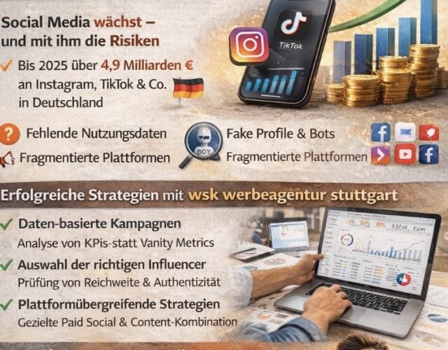 📊 Influencer Marketing & Paid Social im Wandel: Mit der wsk werbeagentur stuttgart erfolgreich durch den Social-Media-Dschungel Social Media ist längst mehr als nur ein Trend – es ist einer der stärksten Wachstumstreiber im Werbemarkt.